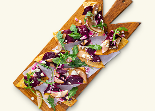 Roasted Beets & Goat Cheese Flat Bread