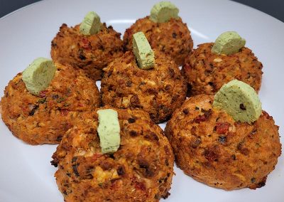 Salmon Cakes with Lemon Herbed Butter