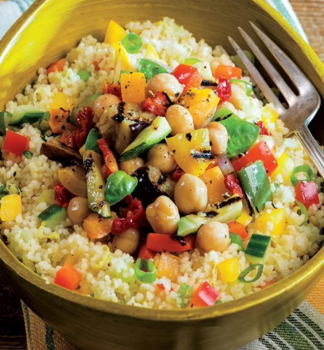 Couscous with Vegetable Bruschetta