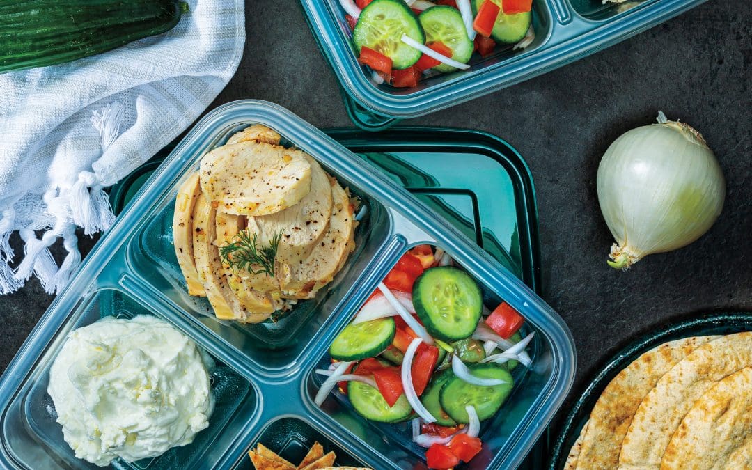 Chicken Gyro Bento Box Feta Yogurt Sauce
