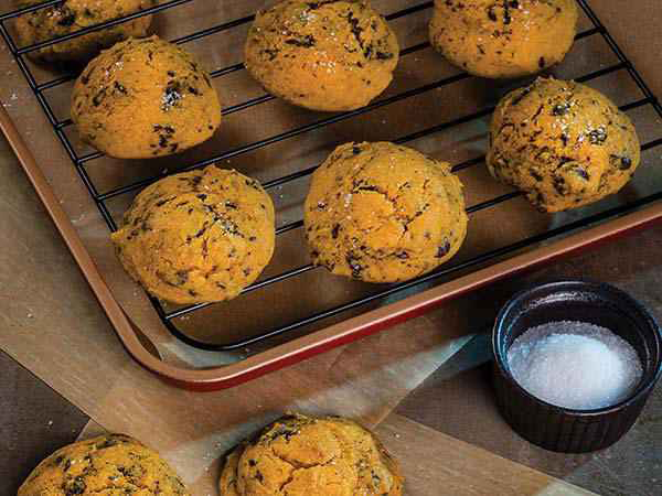 Chickpea Pumpkin Chocolate Sea Salt Cookies