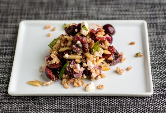 Farro Salad with Fresh Cherries