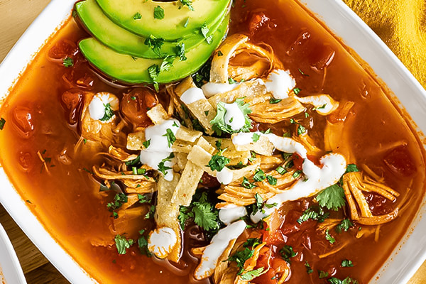 Five Ingredient Slow Cooker Enchilada Soup