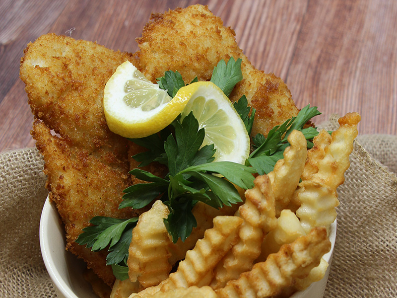 Fried Flounder and Fries