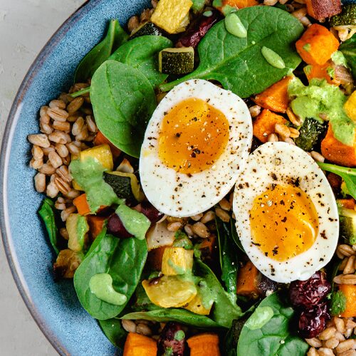 Green Goddess Grain Bowl with Soft-Boiled Egg