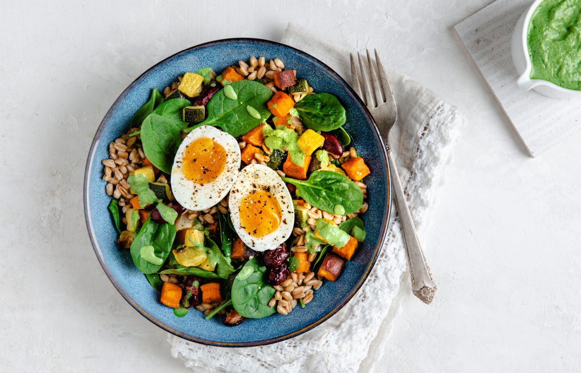 Green Goddess Grain Bowl with Soft-Boiled Egg