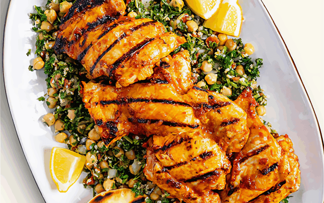 Grilled Harissa Chicken Thighs