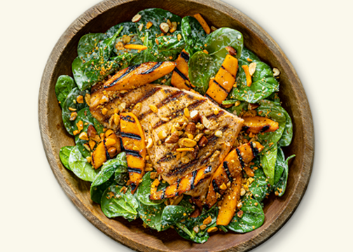 Grilled Mango Salmon Salad