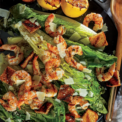 Grilled-Shrimp-and-Romaine-Heart-Caesar-Salad Grilled Shrimp and Romaine Heart Caesar Salad