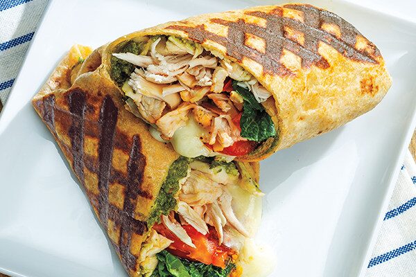 Grilled Pesto Chicken Wraps