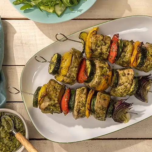 Pesto Pork Skewers