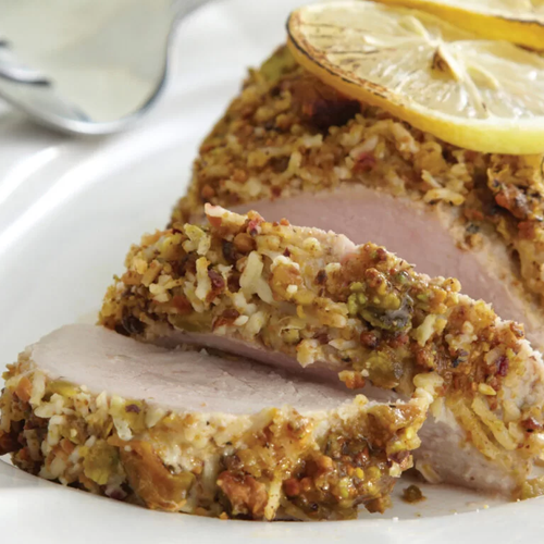 Pistachio Lemon Pork Tenderloin
