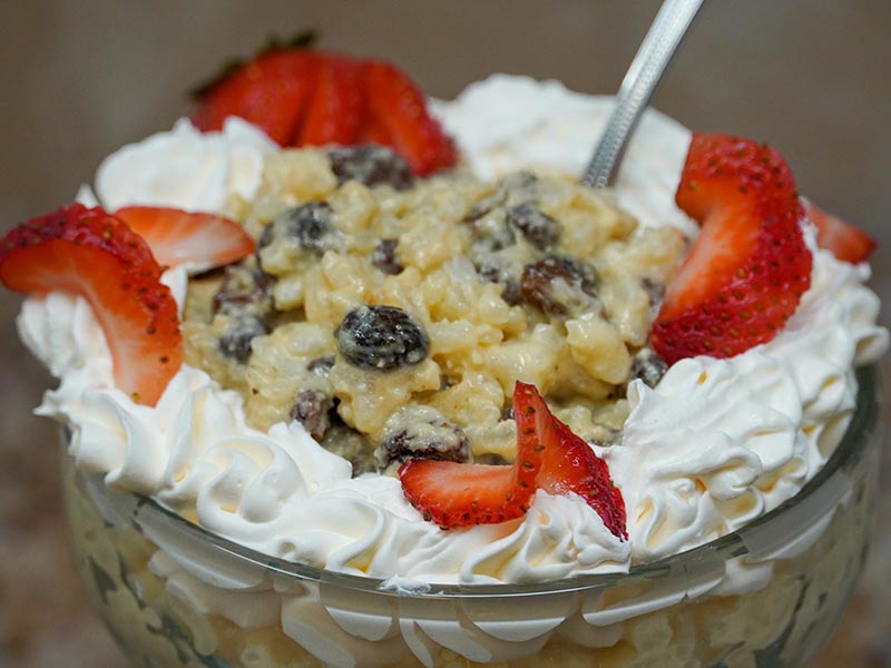 Rice Pudding with Raisins