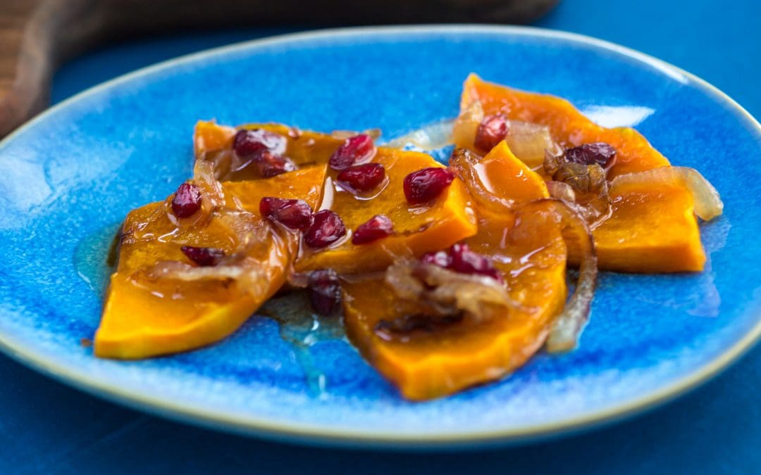 Roasted Delicata Squash with Pomegranate