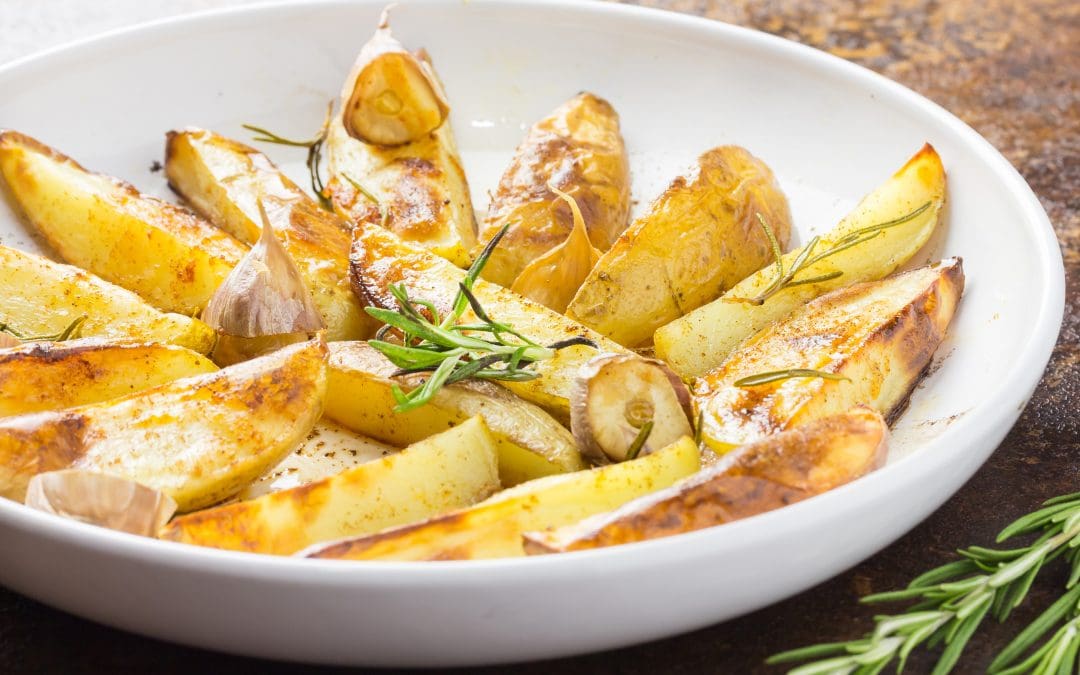 Roasted Fingerling Potatoes with Garlic & Herbs