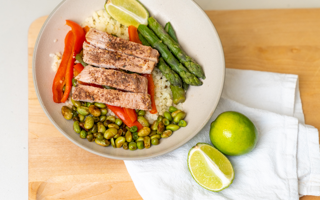 Simple Spring Edamame Stir Fry with Miso-Ginger Pork