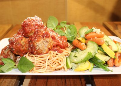 Spaghetti and Meatballs with Vegetables