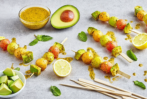 Spicy Melon and Avocado Balls