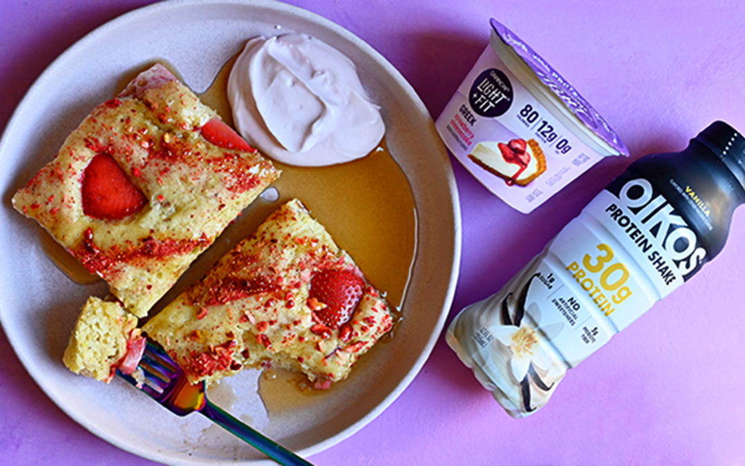 Strawberry Protein Pancakes