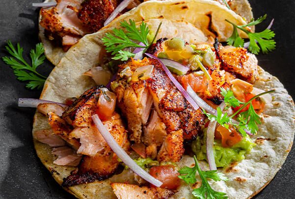 Sweet and Spicy Salmon Tacos