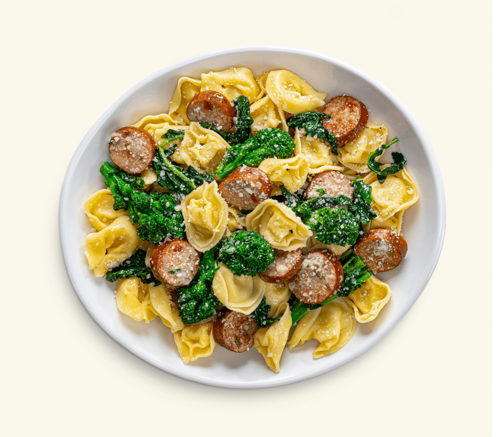 Tortellini with Chicken Sausage and Broccoli Rabe Zallie Family Markets