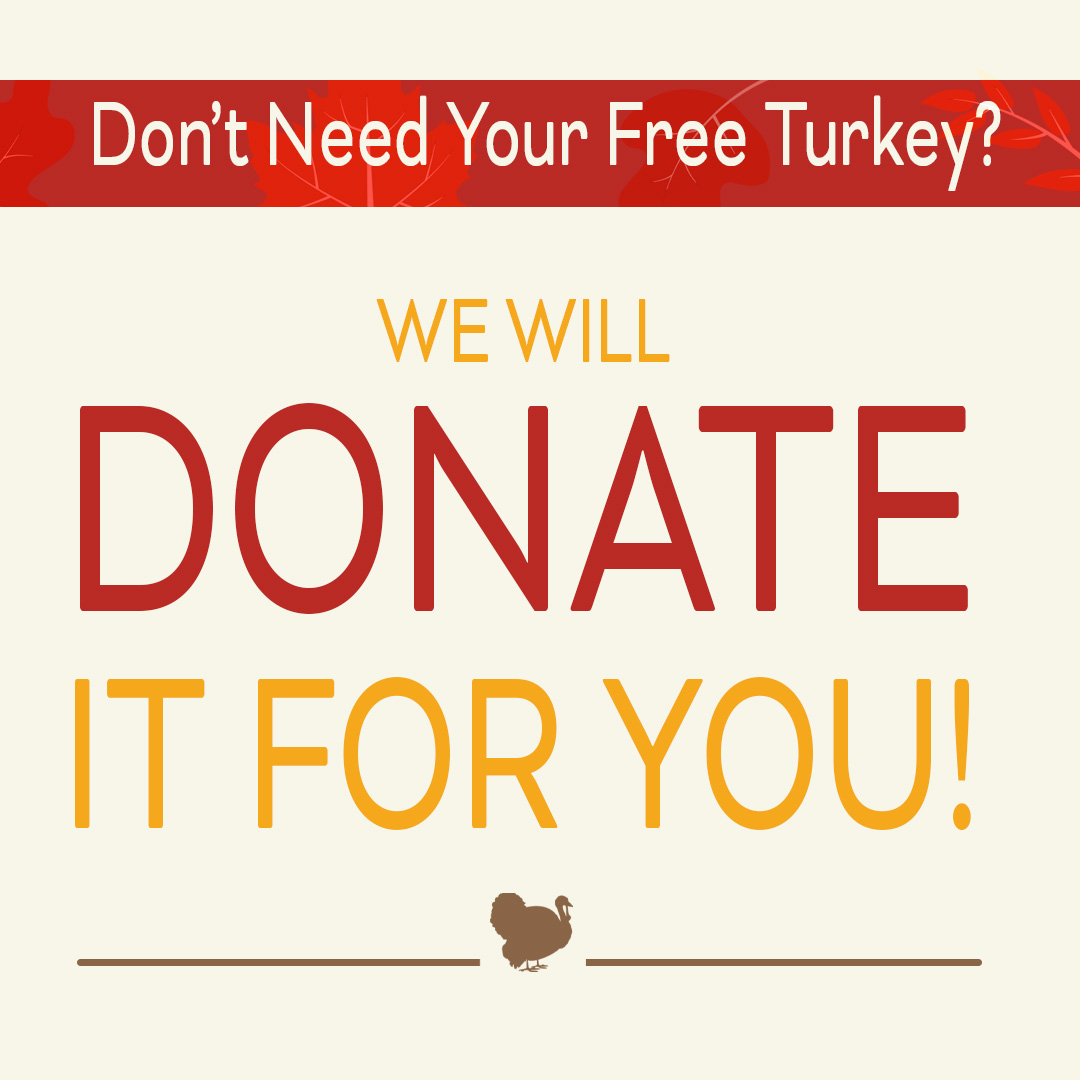 Turkey Donation Zallie Family Markets