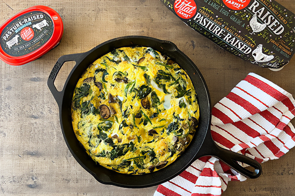 Vital Farms Mushroom Spinach and Gruyere Frittata